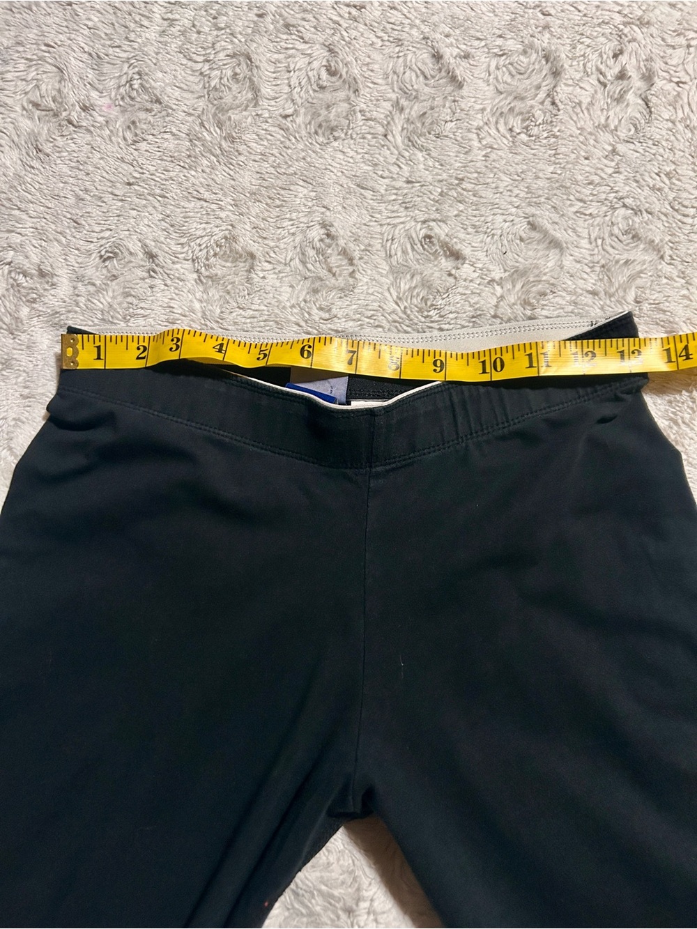 Nike Black Leggings with White Logo Medium - Picture 6 of 9